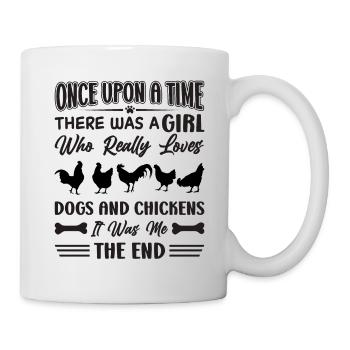 Hund Hühner Farmer Hühner Hunde Liebhaber - Tasse - Weiß - Rechts