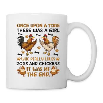 Hund Hühner Farmer Hühner Hunde Liebhaber - Tasse - Weiß - Rechts