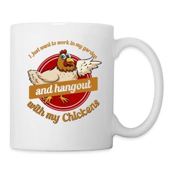Gardening Chickens Farmer Chickens Lovers Garden - Mug - white - Right