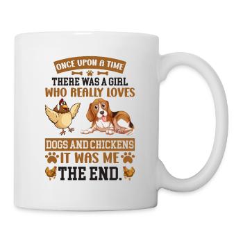 Chien Poulets Fermier Poulets Amoureux Chiens Amour - Mug blanc - blanc - Droite
