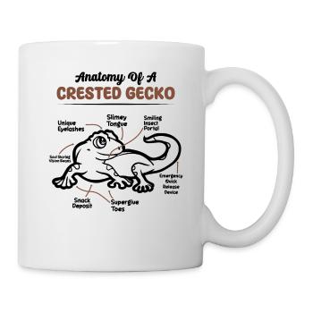 Crown Gecko Reptile Gecko Terrarium Pet - Mug blanc - blanc - Droite