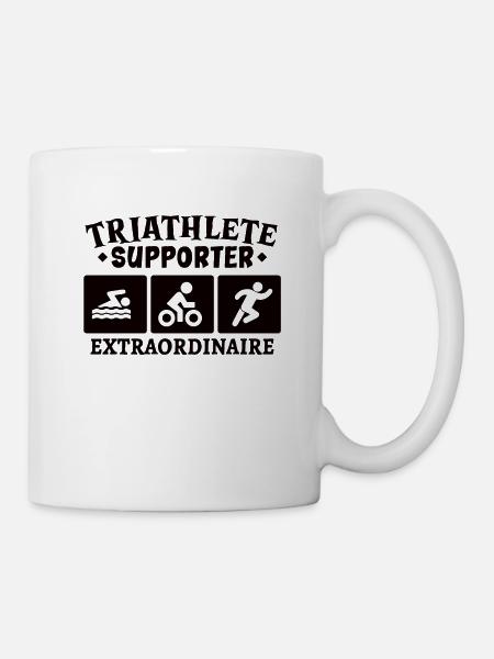 Triathlon Swim Bike Run Triathlete Sport -lahja - Muki - valkoinen