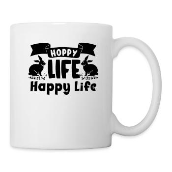 Hasenbesitzer Hasenliebhaber Hasenmutter Hase Papa - Tasse - Weiß - Rechts