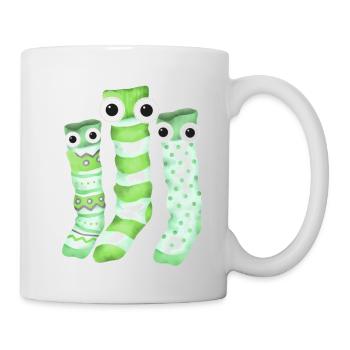 Socks, Sock Family, Family, Trio - Mug - white - Right