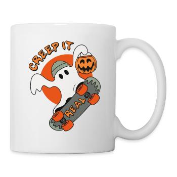 Creep It Real Halloween-Skater Geist skaten - Tasse - Weiß - Rechts