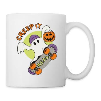 Creep It Real Halloween-Skater Geist skaten - Tasse - Weiß - Rechts