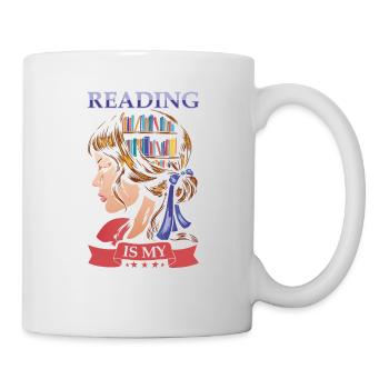 Book Reader Reading Literature Bookish Gift Idea - Mug - white - Right