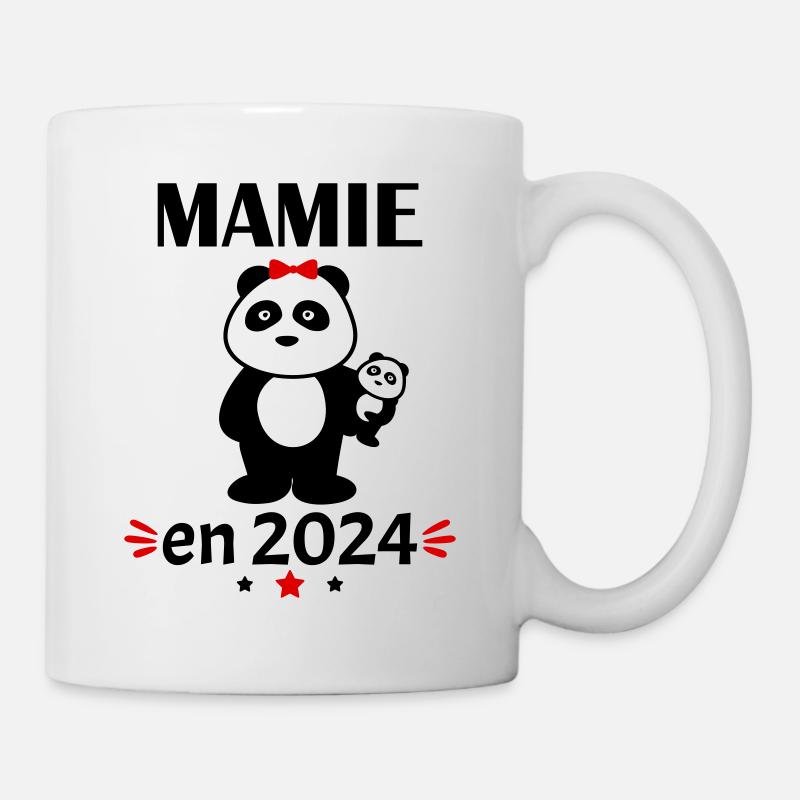 Mamie en 2024, annonce grossesse, famille - Mug blanc - blanc