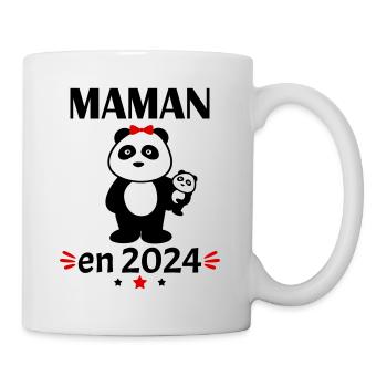 Maman en 2024, annonce grossesse, famille - Mug blanc - blanc - Droite
