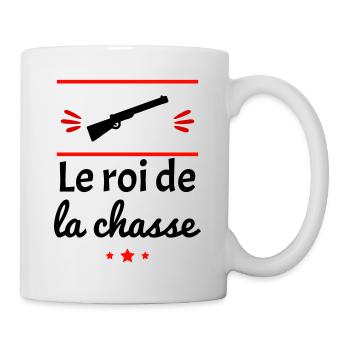 le roi de la chasse, cadeau chasseur, papa,papy - Mug blanc - blanc - Droite