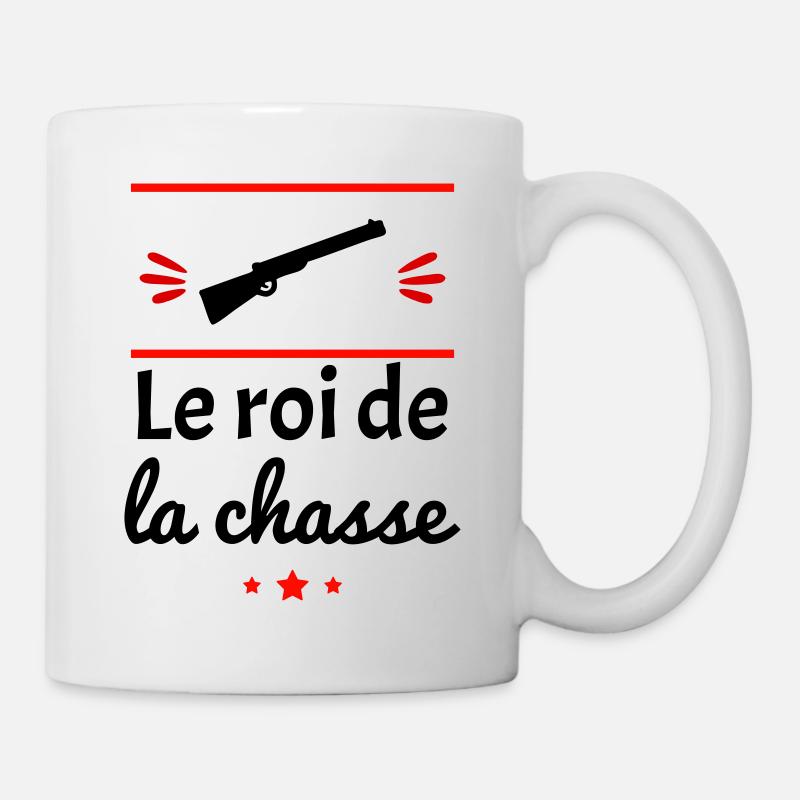 le roi de la chasse, cadeau chasseur, papa,papy - Mug blanc - blanc