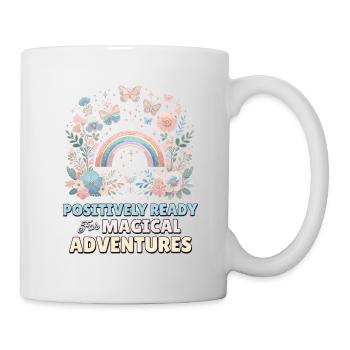 Positivity Rainbows Mindfulness Self-improvement - Tasse - Weiß - Rechts