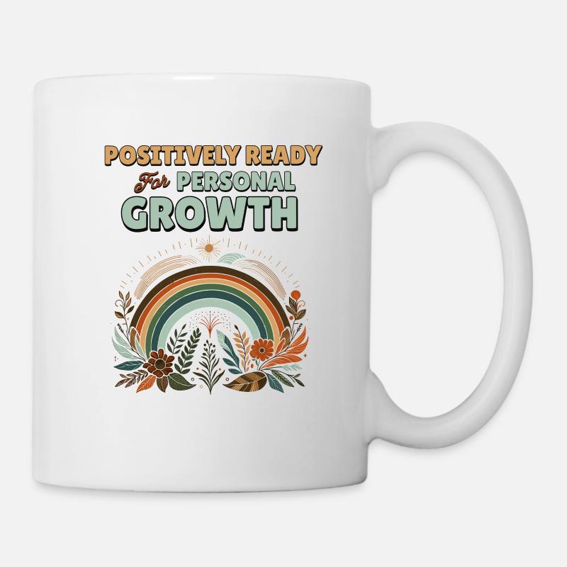 Positivity Rainbows Mindfulness Self-improvement - Mug - white
