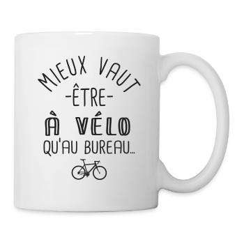 velo humour vélo cadeau homme femme cycliste - Mug blanc - blanc - Droite