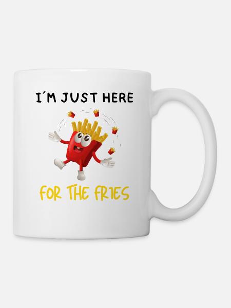 Je suis juste là pour les frites - Mug blanc - blanc