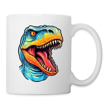 Lustige Dino-#tshirt - Tasse - Weiß - Rechts