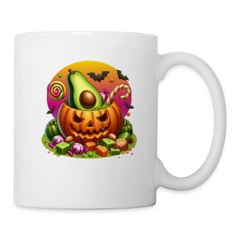 Avocado im Halloween-Kürbis - Tasse - Weiß - Rechts