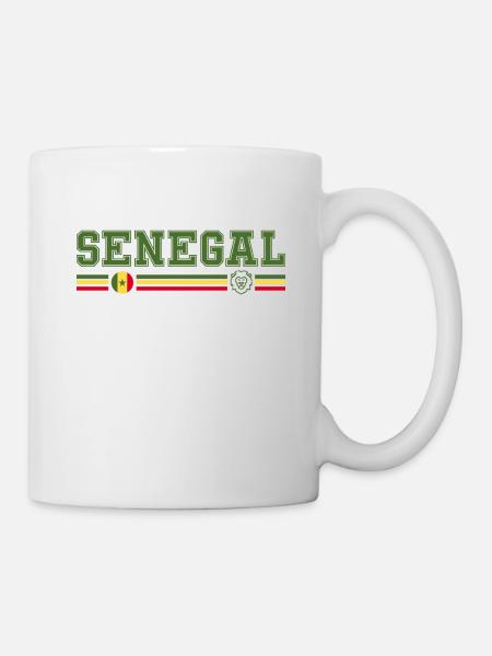 SENEGAL drapeau et emblème du Sénégal - Mug blanc - blanc