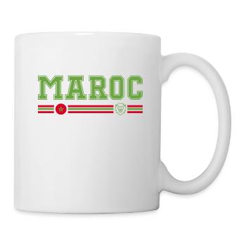 MAROKKO Flagge und Emblem von Marokko. Anhängerschaft - Tasse - Weiß - Rechts