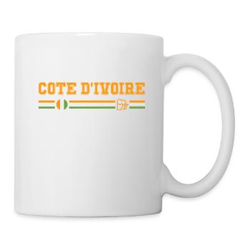 IVORY COAST flag and emblem. Supporters - Mug - white - Right