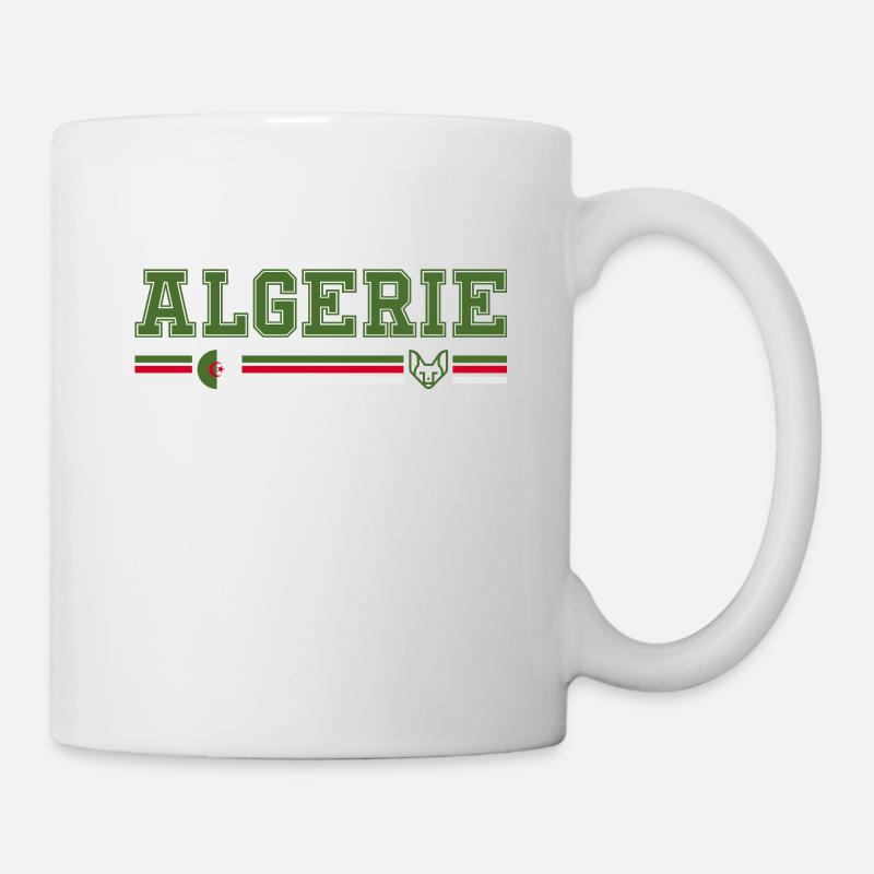 ALGERIE drapeau et emblème de l'Algérie. Supporter - Mug blanc - blanc