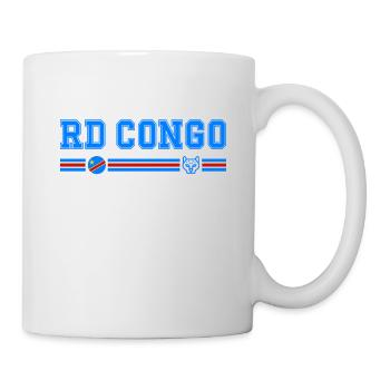 DR KONGO Flagge und Emblem des Kongo - Tasse - Weiß - Rechts