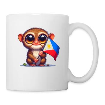 Tarsier mit philippinischer Flagge - Tasse - Weiß - Rechts