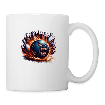 Feuer-Bowling - Tasse - Weiß - Rechts