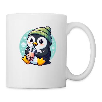 Le pingouin aime le thé à bulles - Mug blanc - blanc - Droite