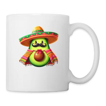 Cinco de Mayo Moustache à l’avocat - Mug blanc - blanc - Droite