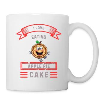 Ich liebe es, Apfelkuchen zu essen - Tasse - Weiß - Rechts