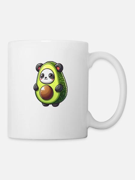 Panda im Avocado-Kostüm - Tasse - Weiß
