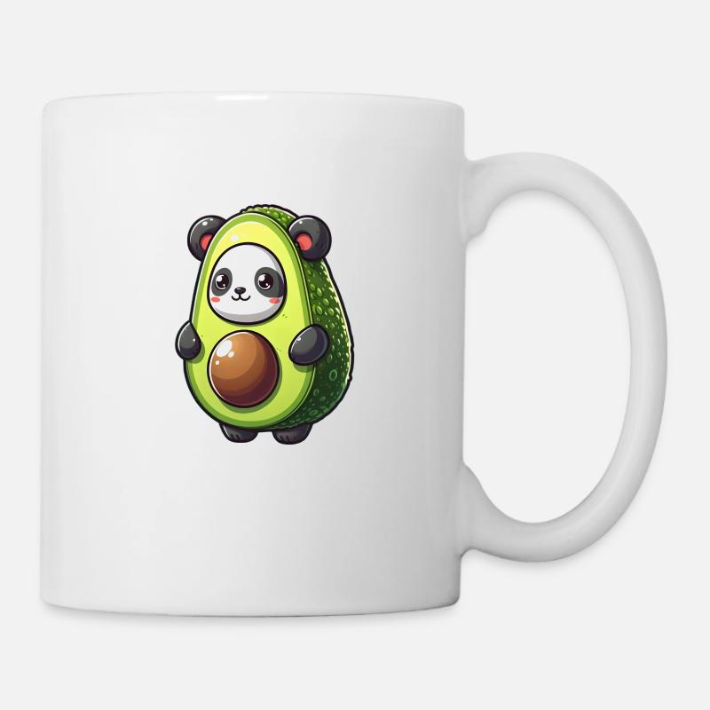 Panda im Avocado-Kostüm - Tasse - Weiß