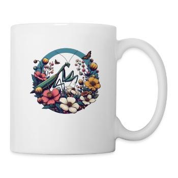 Gottesanbeterin - Tasse - Weiß - Rechts