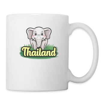 Fier éléphant de Thaïlande - Mug blanc - blanc - Droite