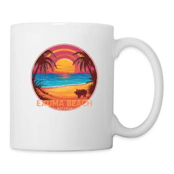 Schwein im Exuma Bahamas Sonnenuntergang - Tasse - Weiß - Rechts