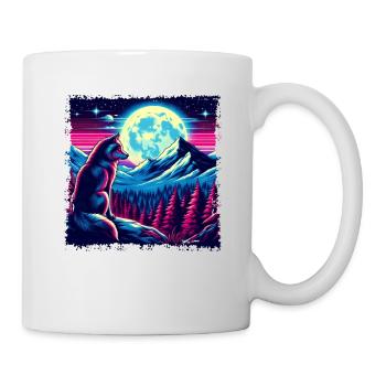 Wolfsnacht in retro style - Mug - white - Right