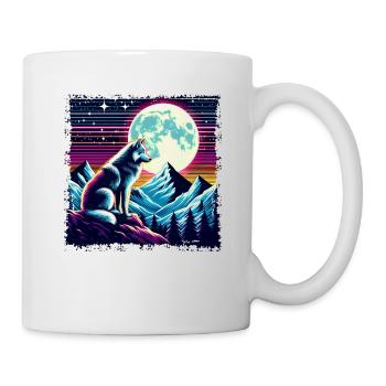 Wolfsnacht in retro style - Mug - white - Right