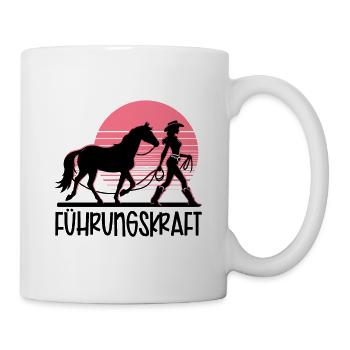 Führungskraft Pferd Reiten Geschenkidee Lustig - Tasse - Weiß - Rechts