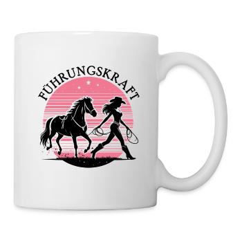 Führungskraft Pferd Reiten Geschenkidee Pferde - Tasse - Weiß - Rechts