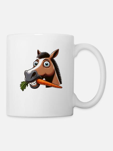 Profiter du moment du cheval - Mug blanc - blanc