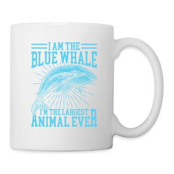 Je suis la baleine bleue Le plus grand animal jamais offert - Mug blanc - blanc - Droite