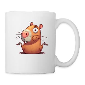 Verwirrte Capybara - Tasse - Weiß - Rechts