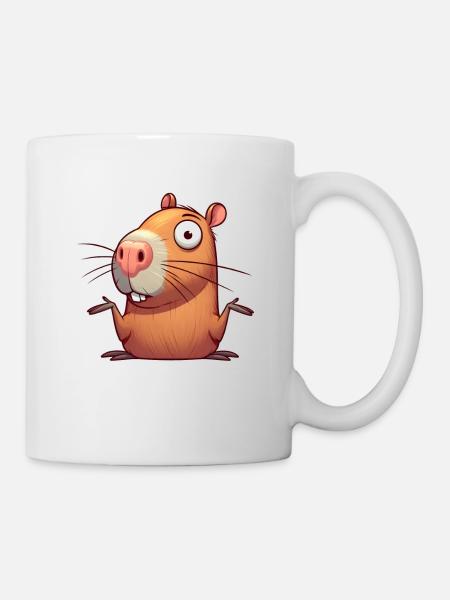 Verwirrte Capybara - Tasse - Weiß