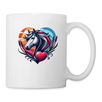Horse Head Heart Horse Lover - Mug - white - Right