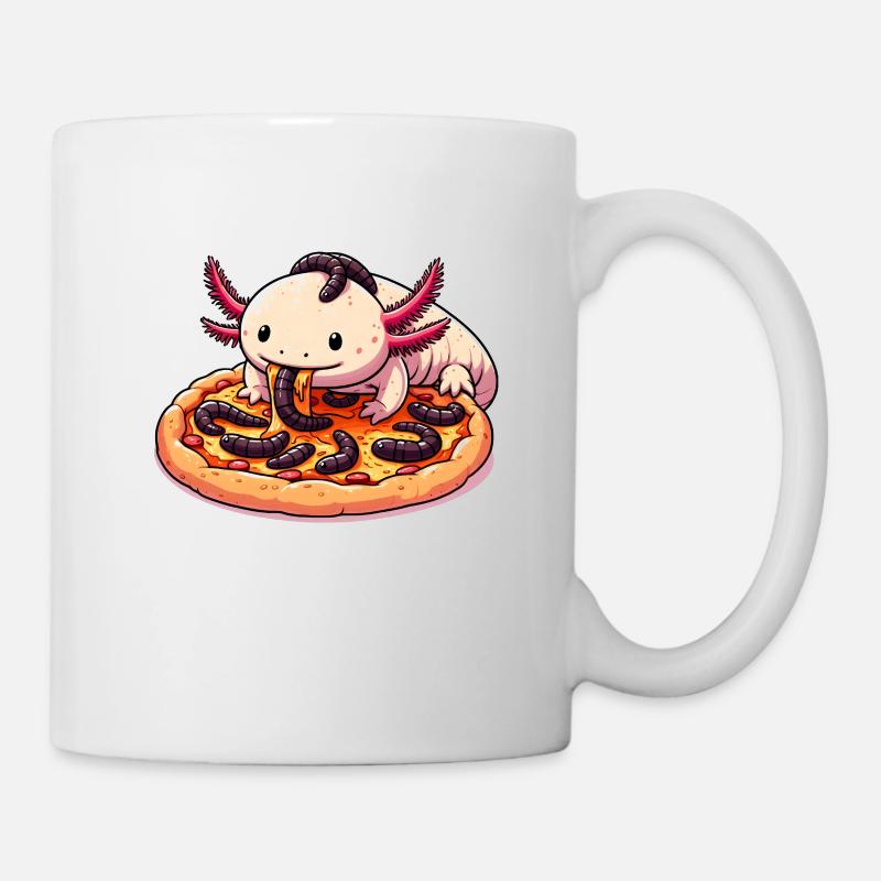 Pizza-Party für Axolotl - Tasse - Weiß