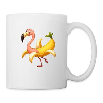 Bananen Flamingo - Tasse - Weiß - Rechts
