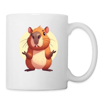 Verwirrte Capybara - Tasse - Weiß - Rechts
