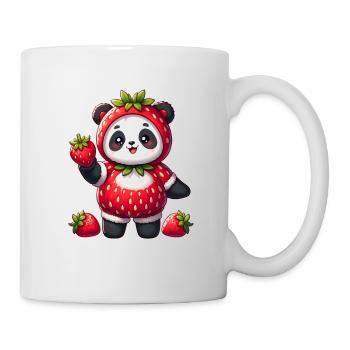 Panda en costume de fraise - Mug blanc - blanc - Droite