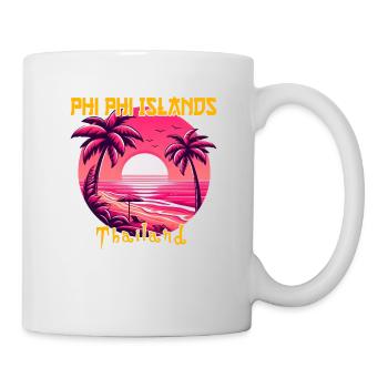 Coucher de soleil sur les îles Phi Phi - Mug blanc - blanc - Droite